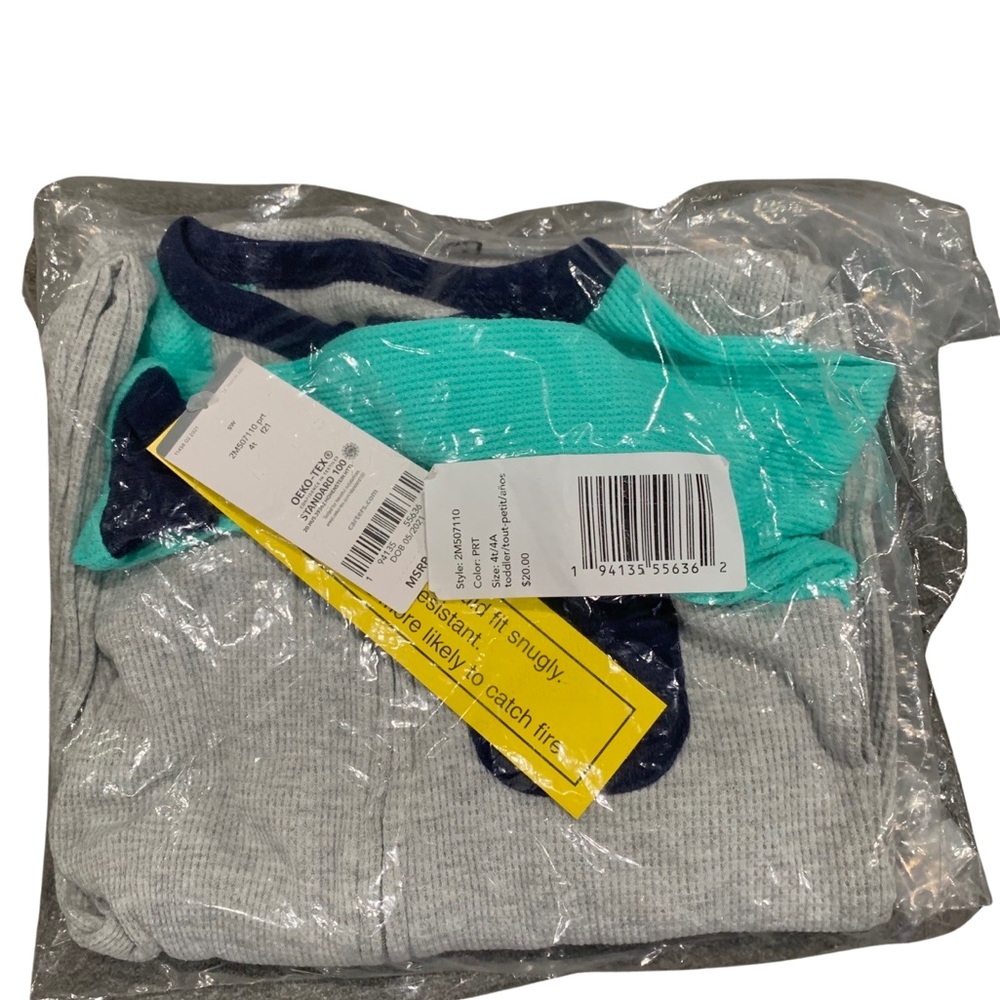 NWT Carters boys colorblock footie pajamas